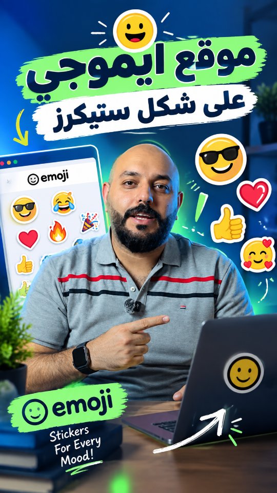 An emoji website in sticker style